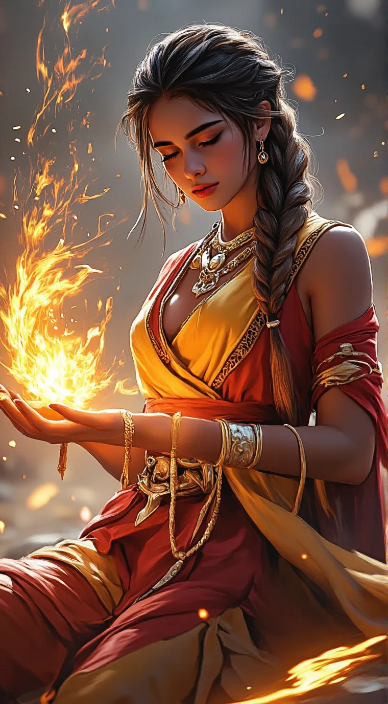 ai character: Ishama  background