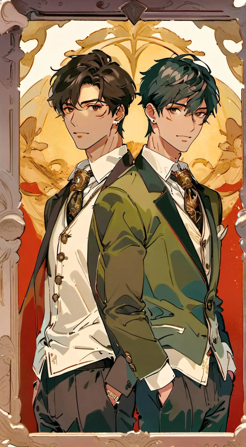 ai character: Tate and Troy background