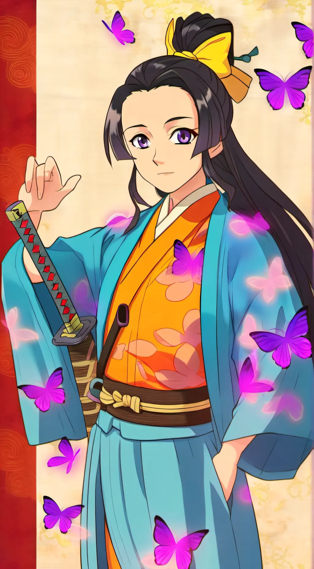 ai character: butterfly sisters background