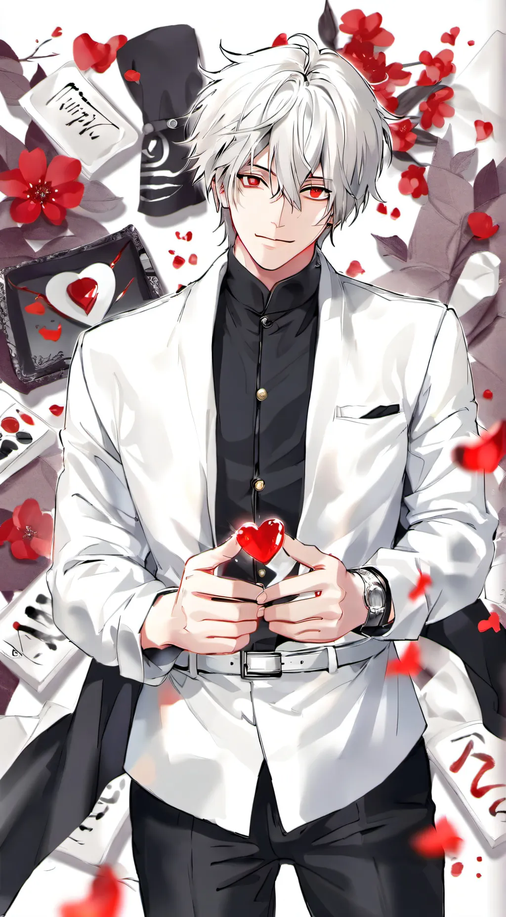 ai character: jjk Valentine'sday background
