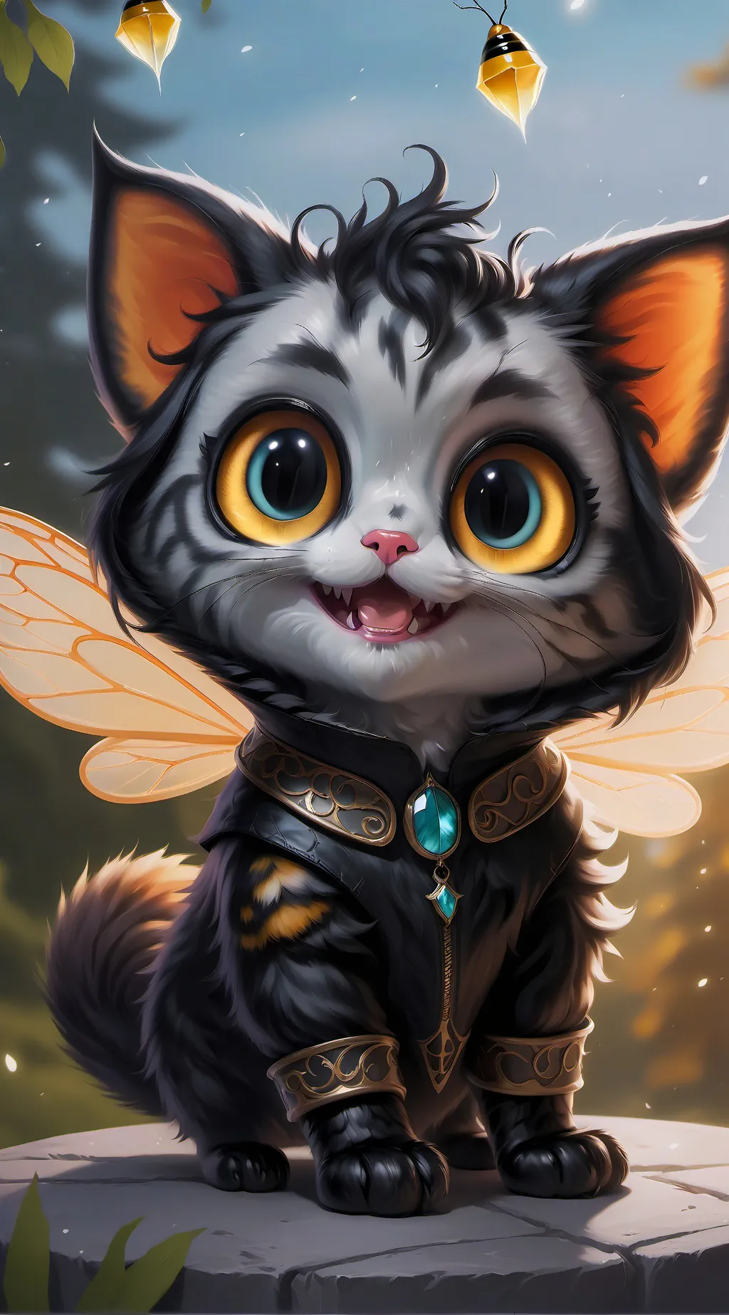 ai character: Slice 'n' Swirl background