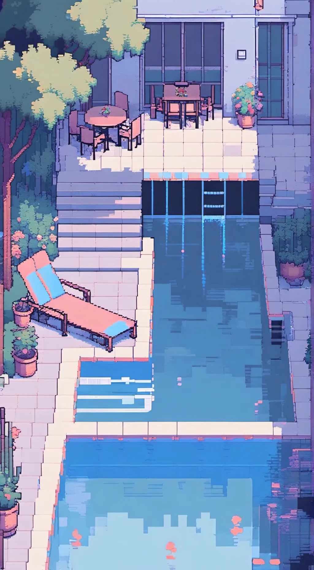 ai character: Mha pool party!  background