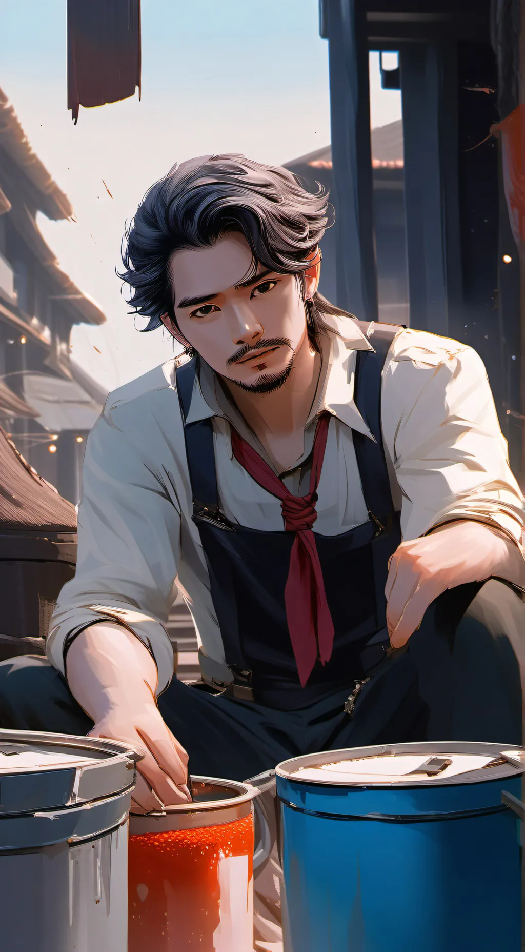 ai character: Gray is sick?  background