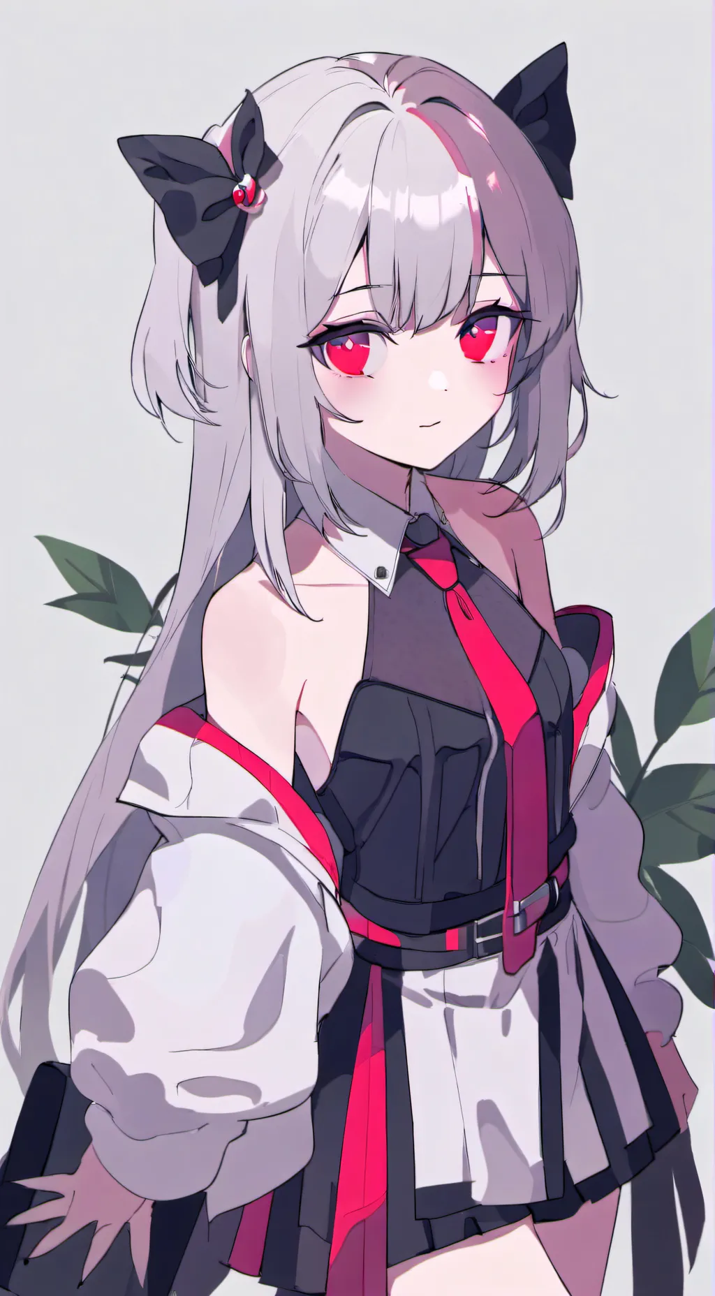 ai character: 🤍 Wenda x gray 🩶 background