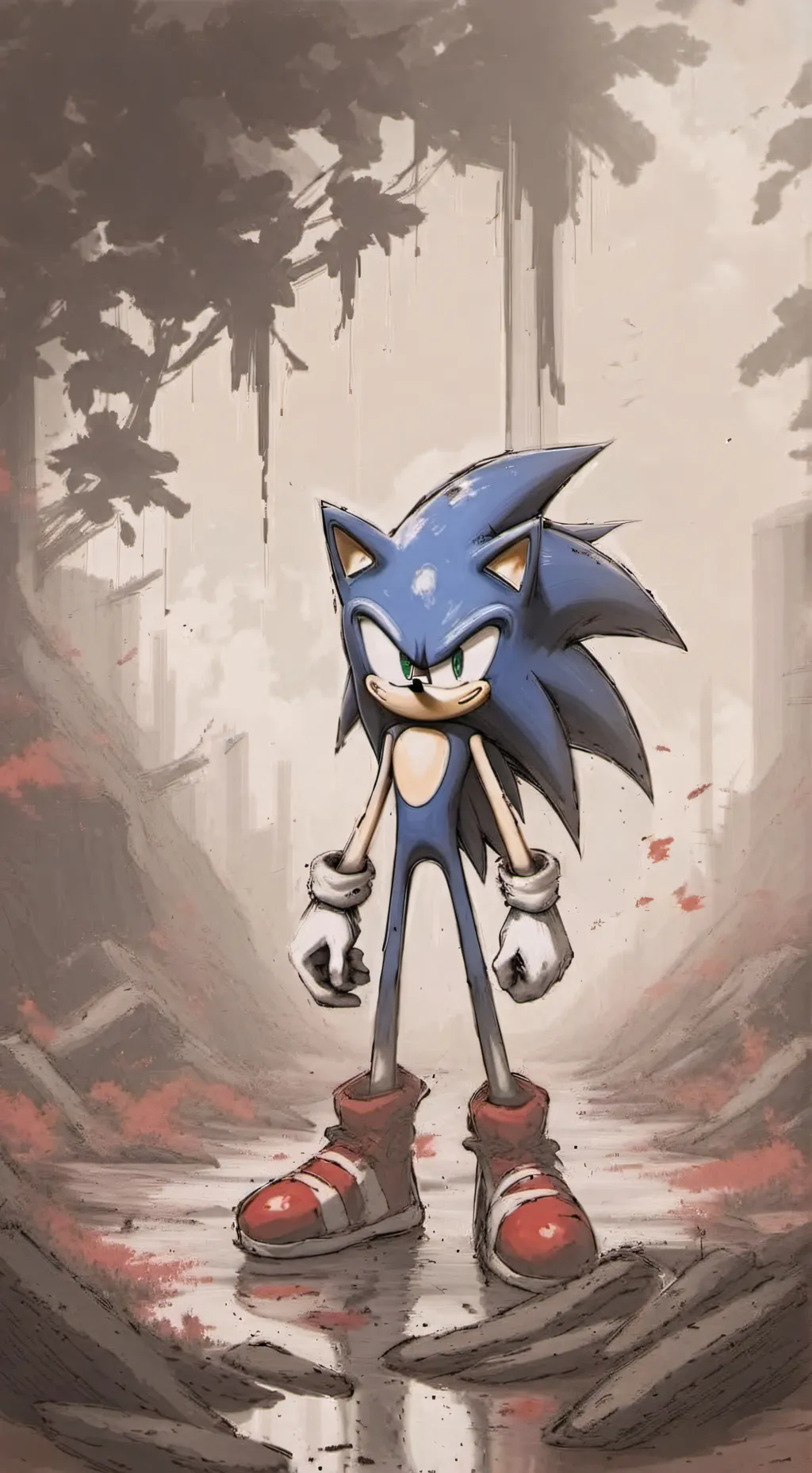 ai character: SonicSpiritofhell background