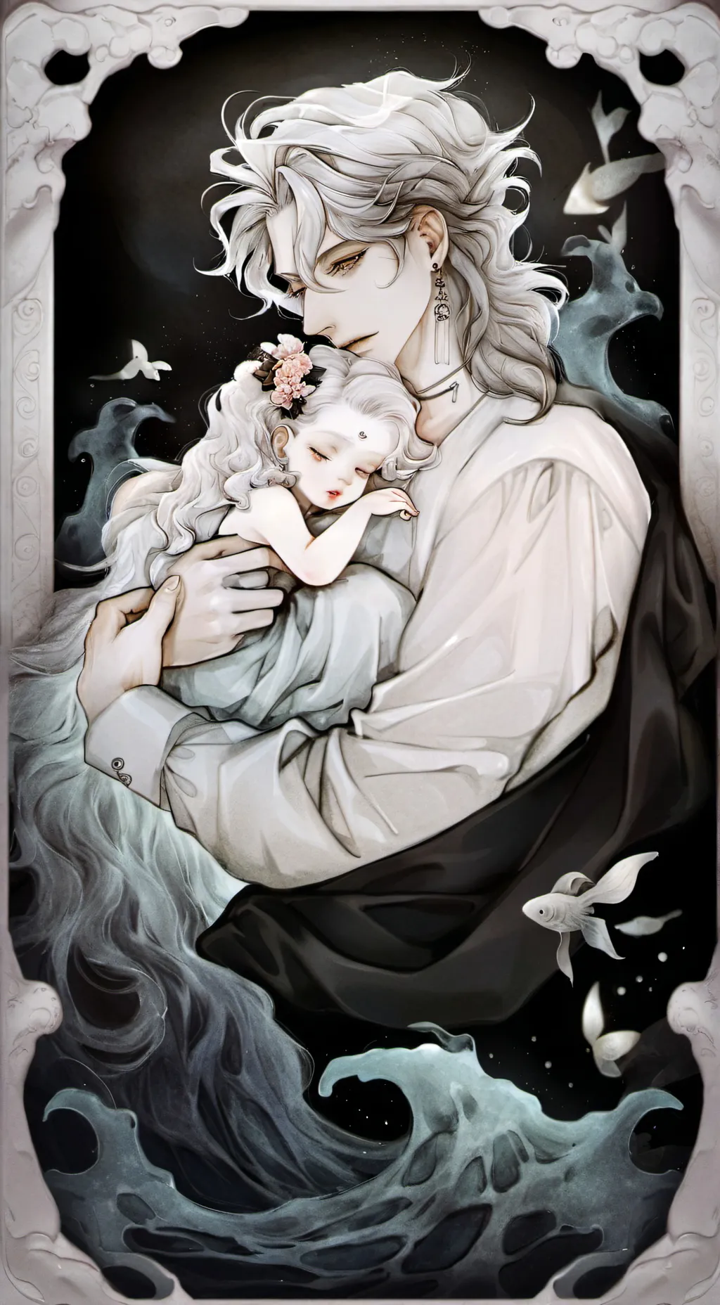 ai character: Poséidon background