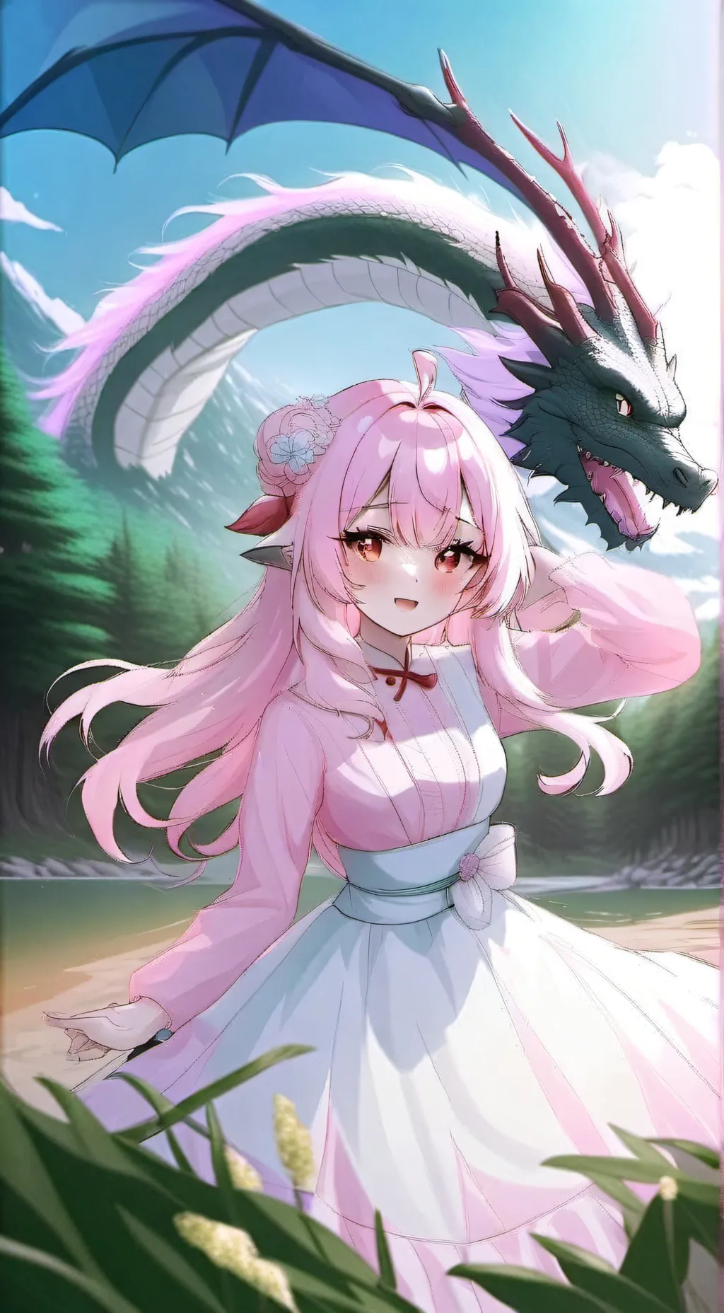 ai character: dragon  background
