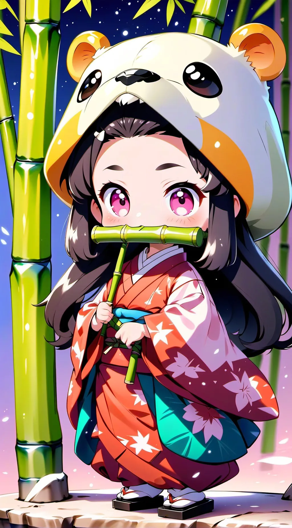 ai character: nezuko background