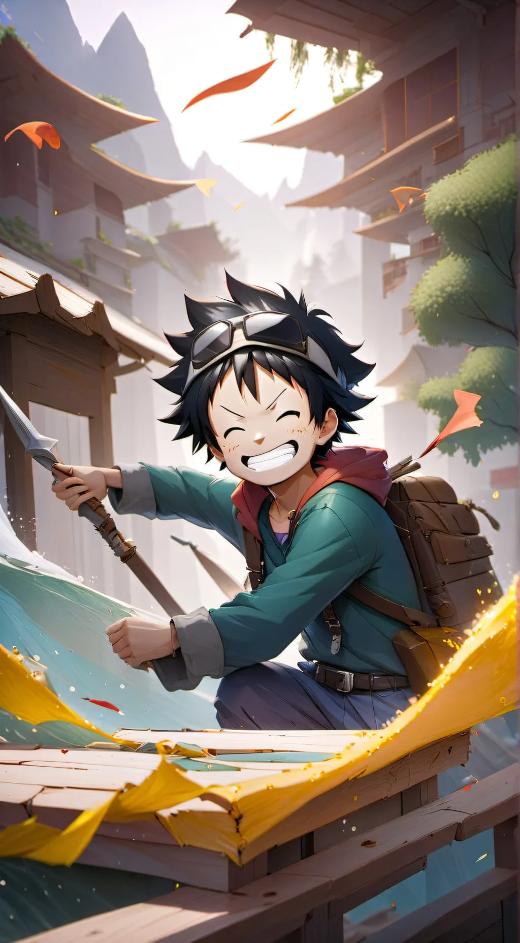 ai character: one piece  background