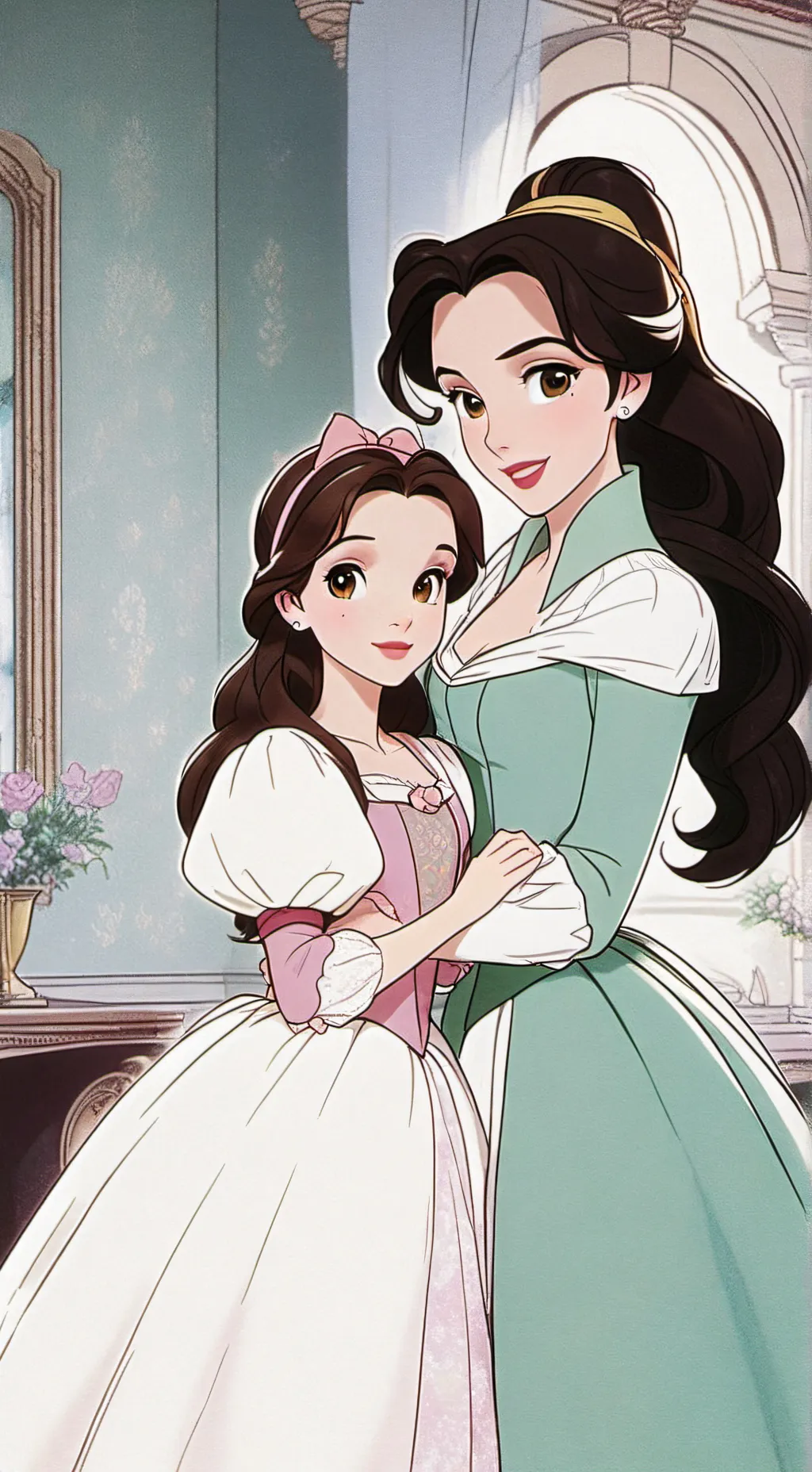 ai character: belle zoie  background