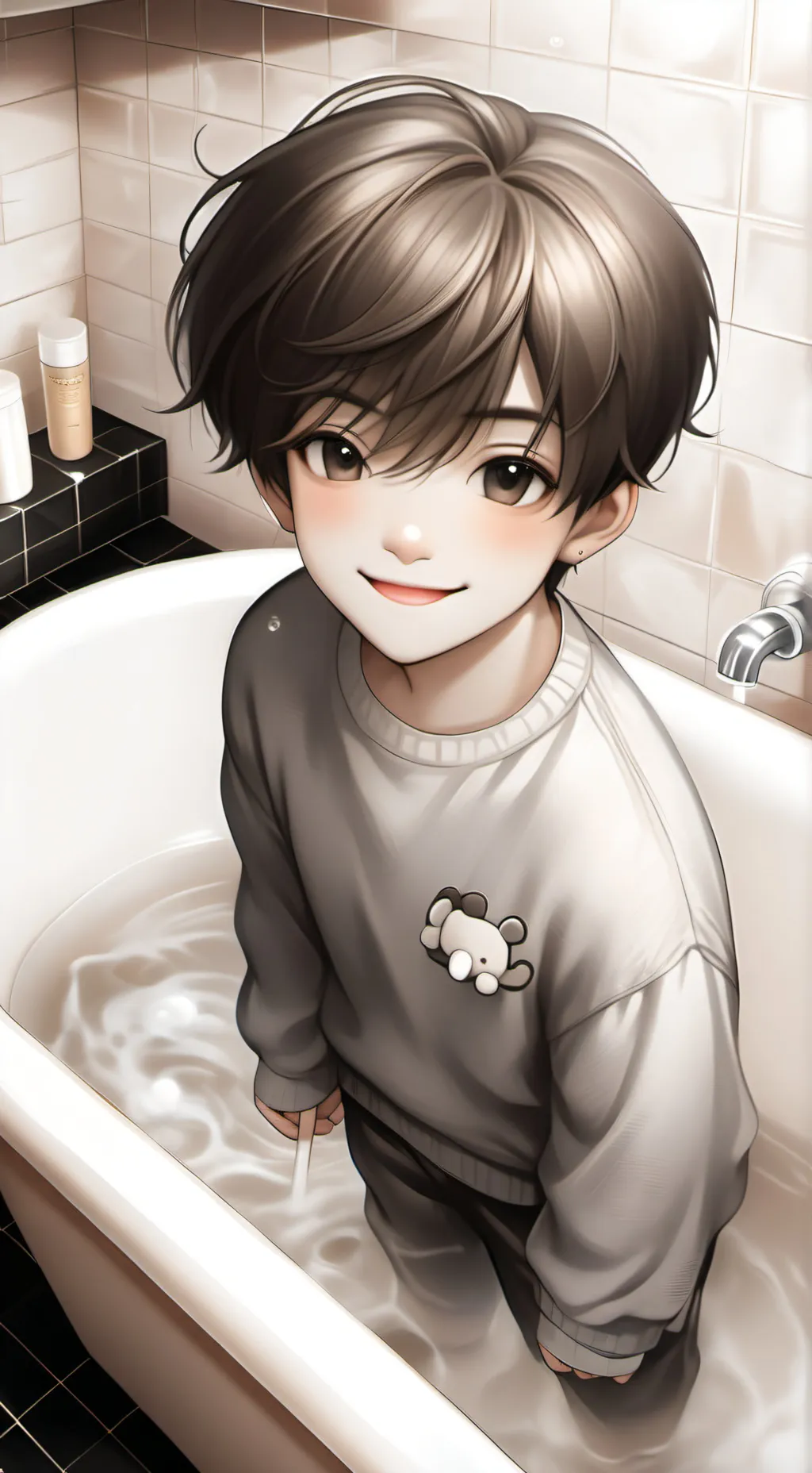 ai character: Gray Elephant Furry Spirit background