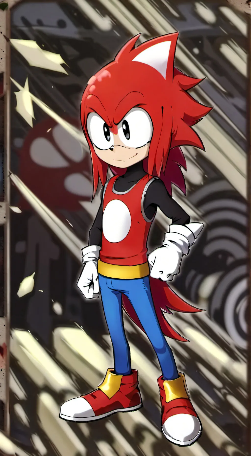 ai character: Knuckles sprunki background