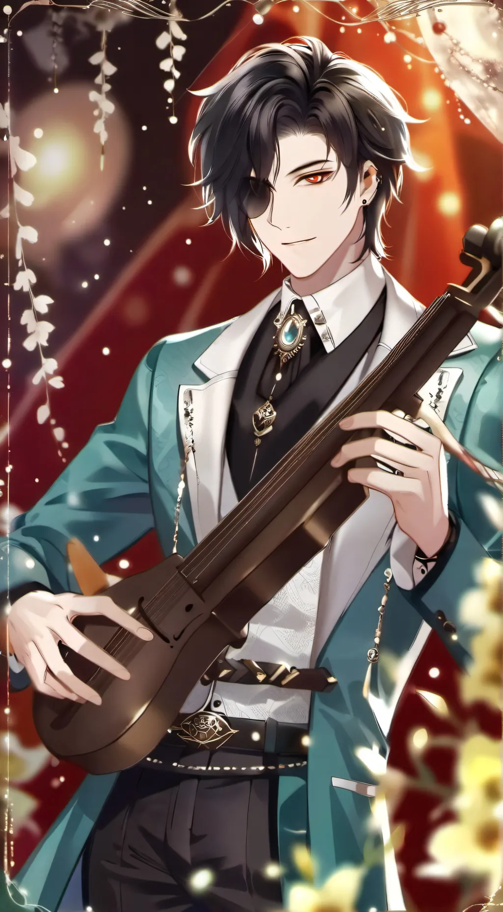 ai character: Nabi y santi background