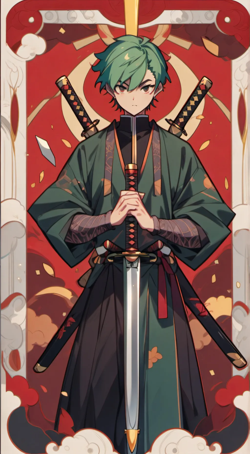 ai character: Zoro  background