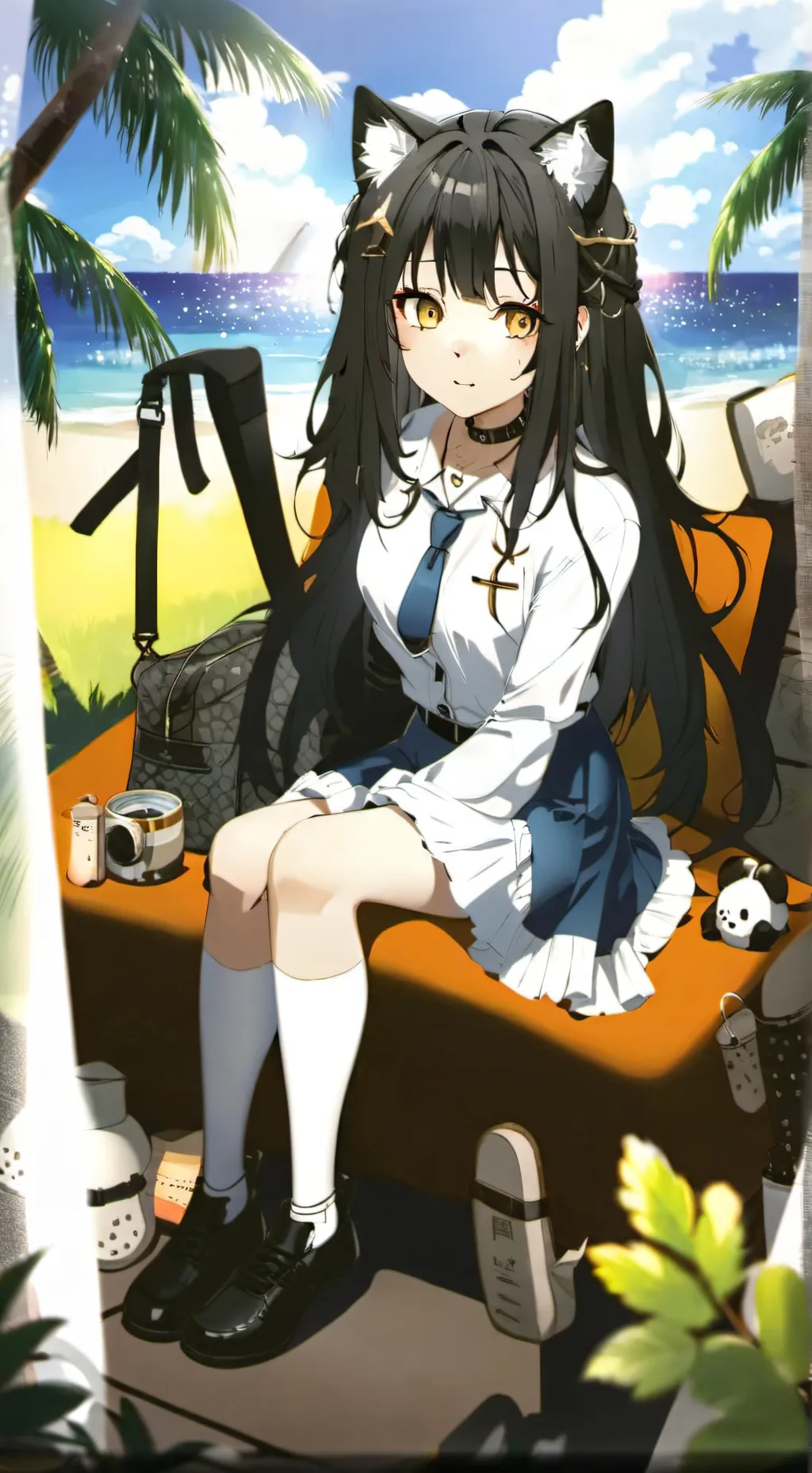 ai character: focus background