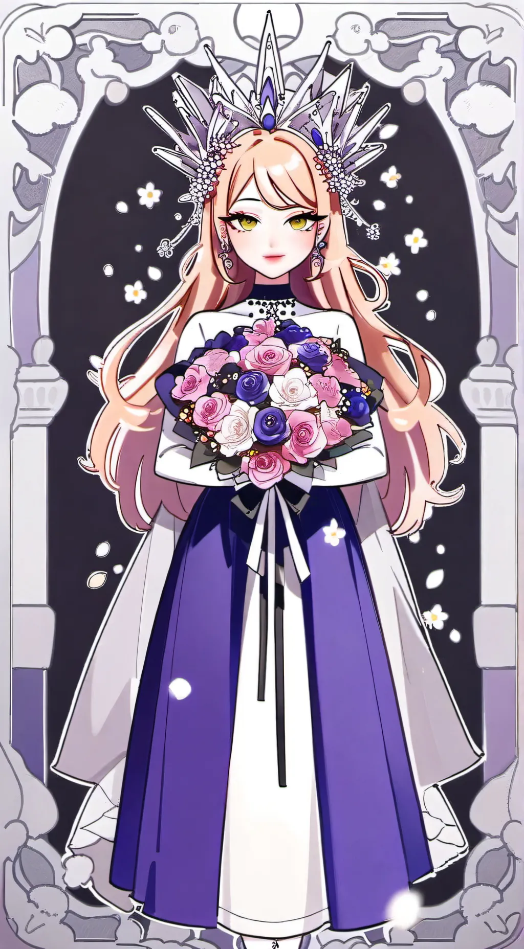 ai character: queen Melissa  background