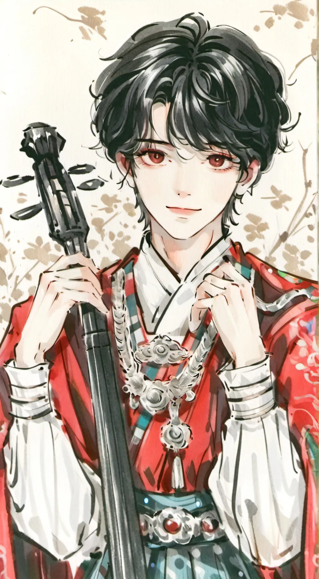 ai character: alan Rickman  background