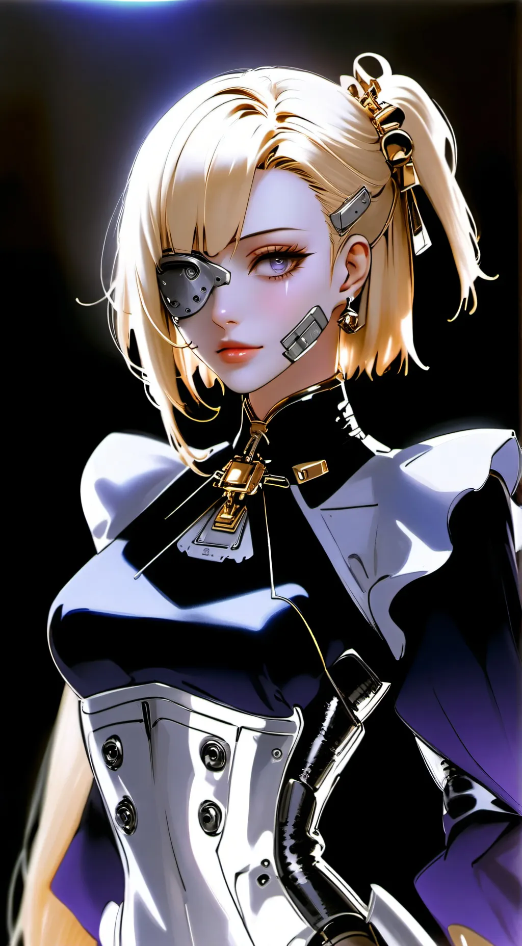 ai character: Lavender background