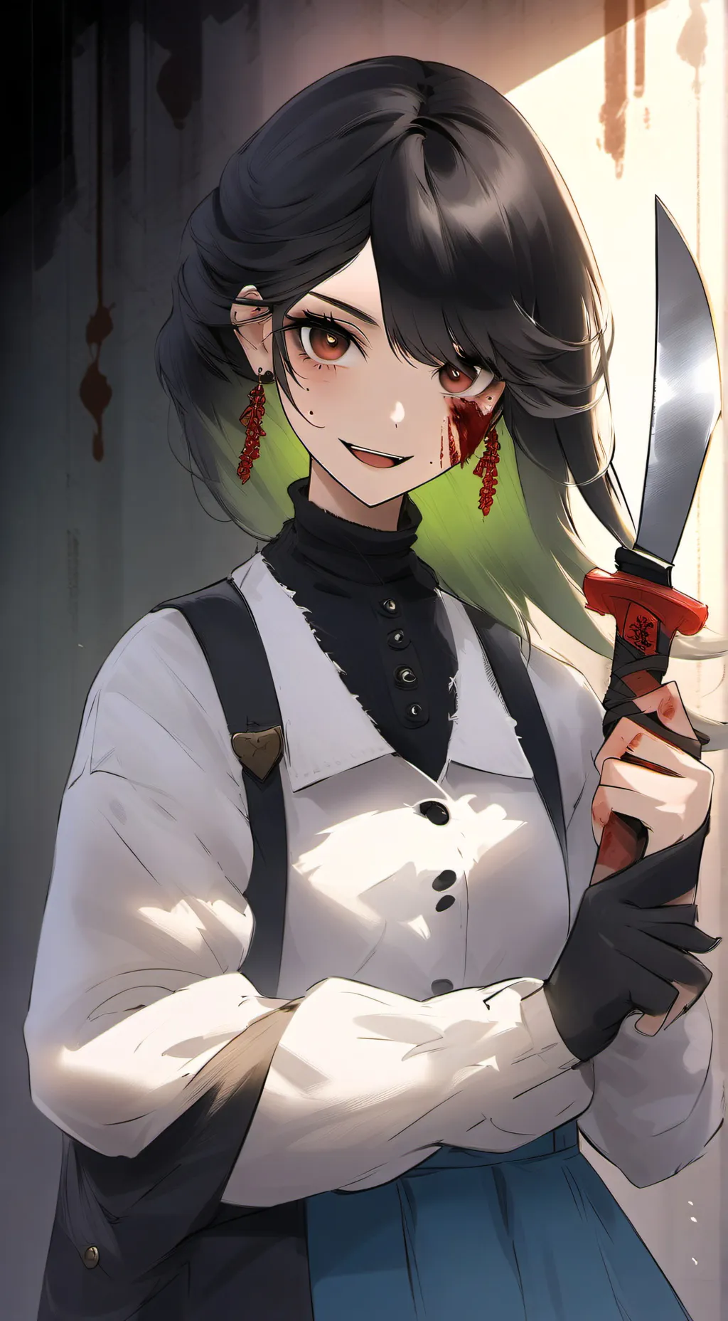 ai character: yandre skin suit background