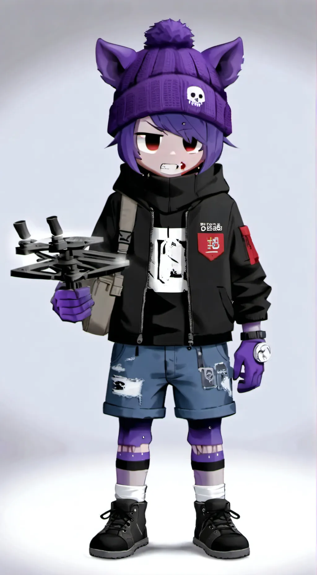 ai character: Uzi doorman  background