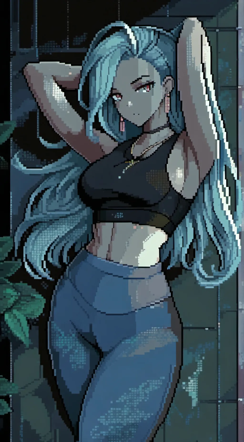 ai character: Sentient Game Girl background