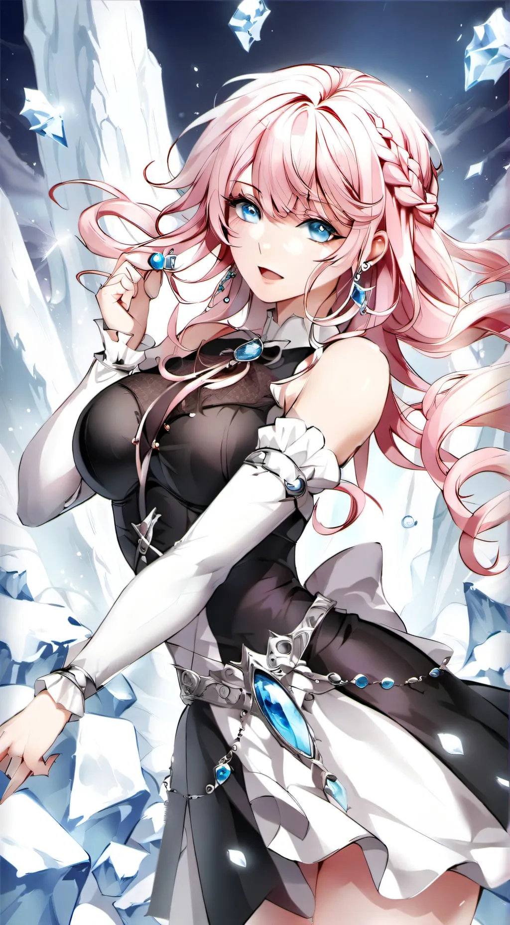 ai character: The Ice Queen  background