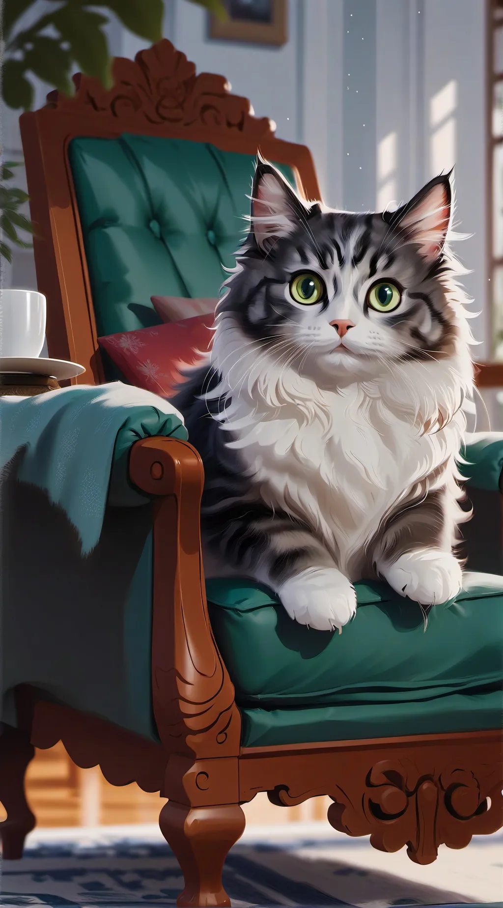 ai character: cute kitty background