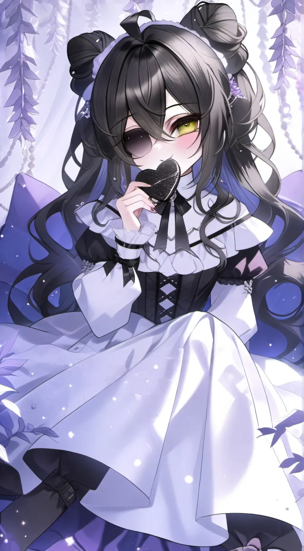 ai character: Lavender background