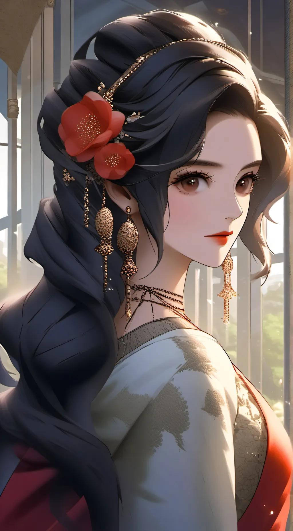 ai character: esposa Elizabeth  background