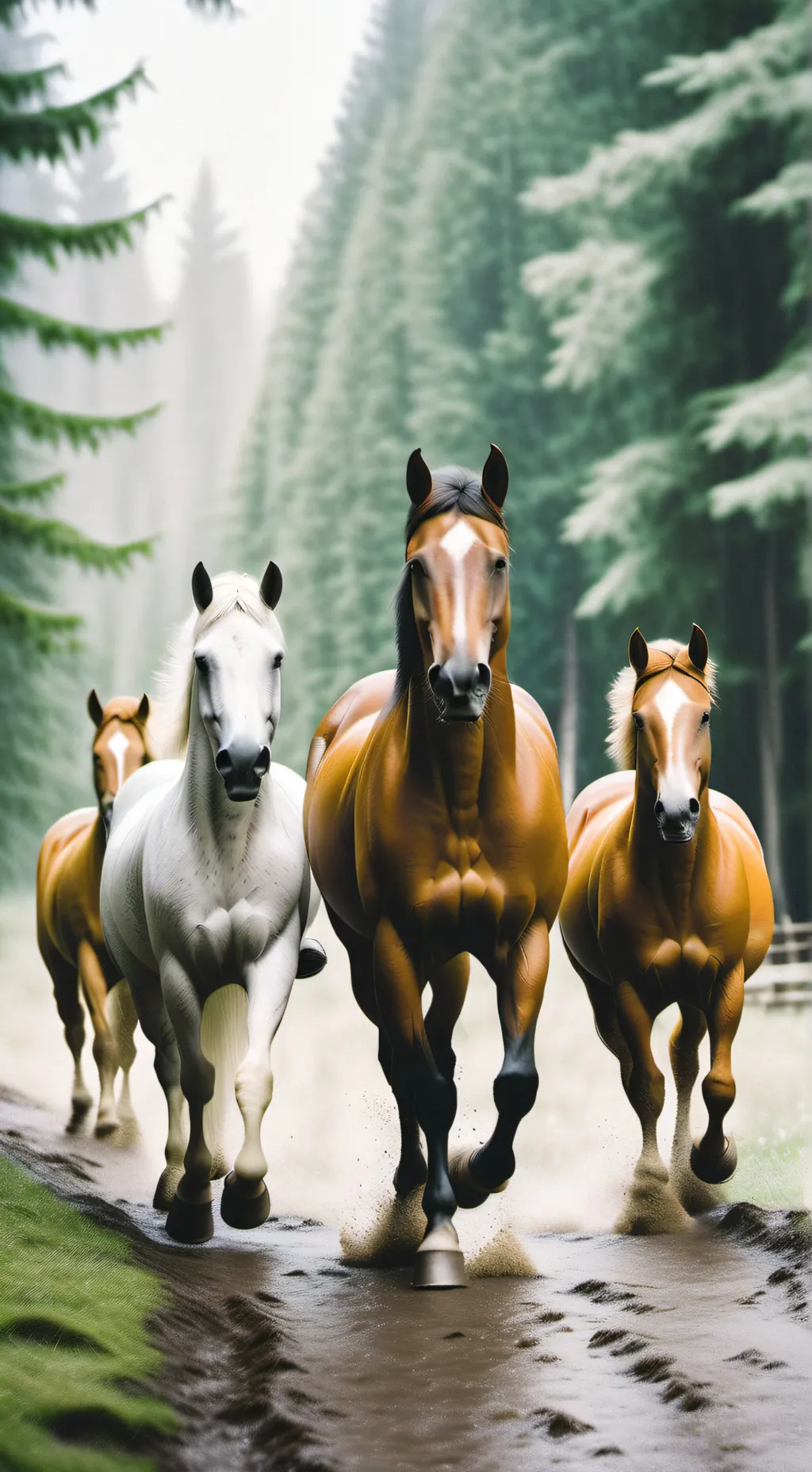 ai character: Mha+Horses background