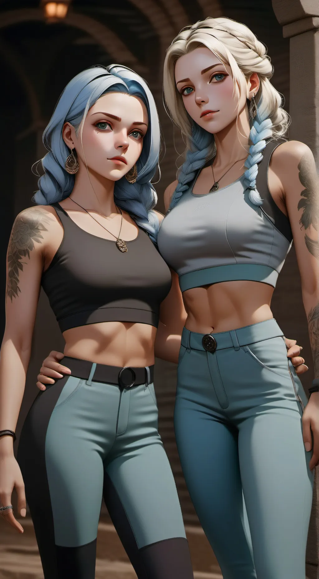 ai character: Karla y Monica background
