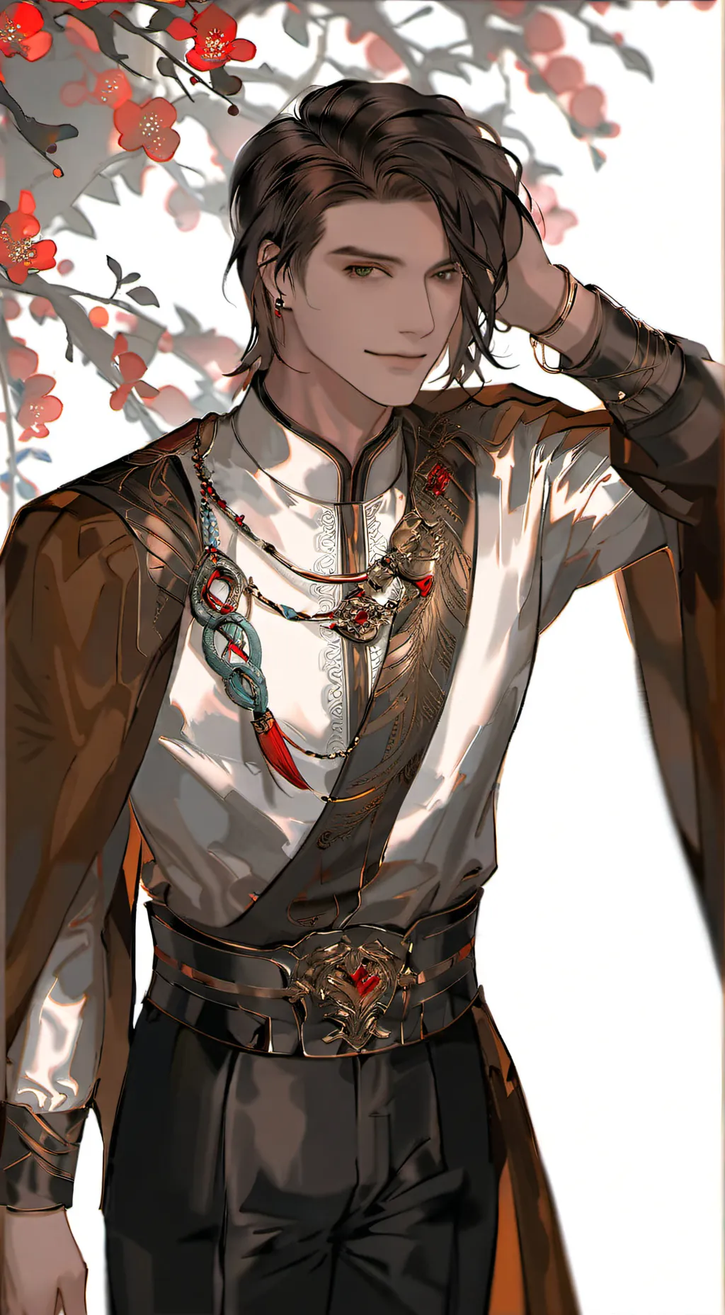 ai character: Ethan brown background