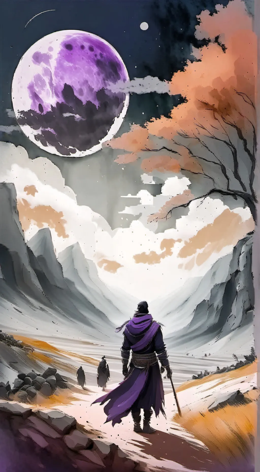 ai character: Purple Moon  background