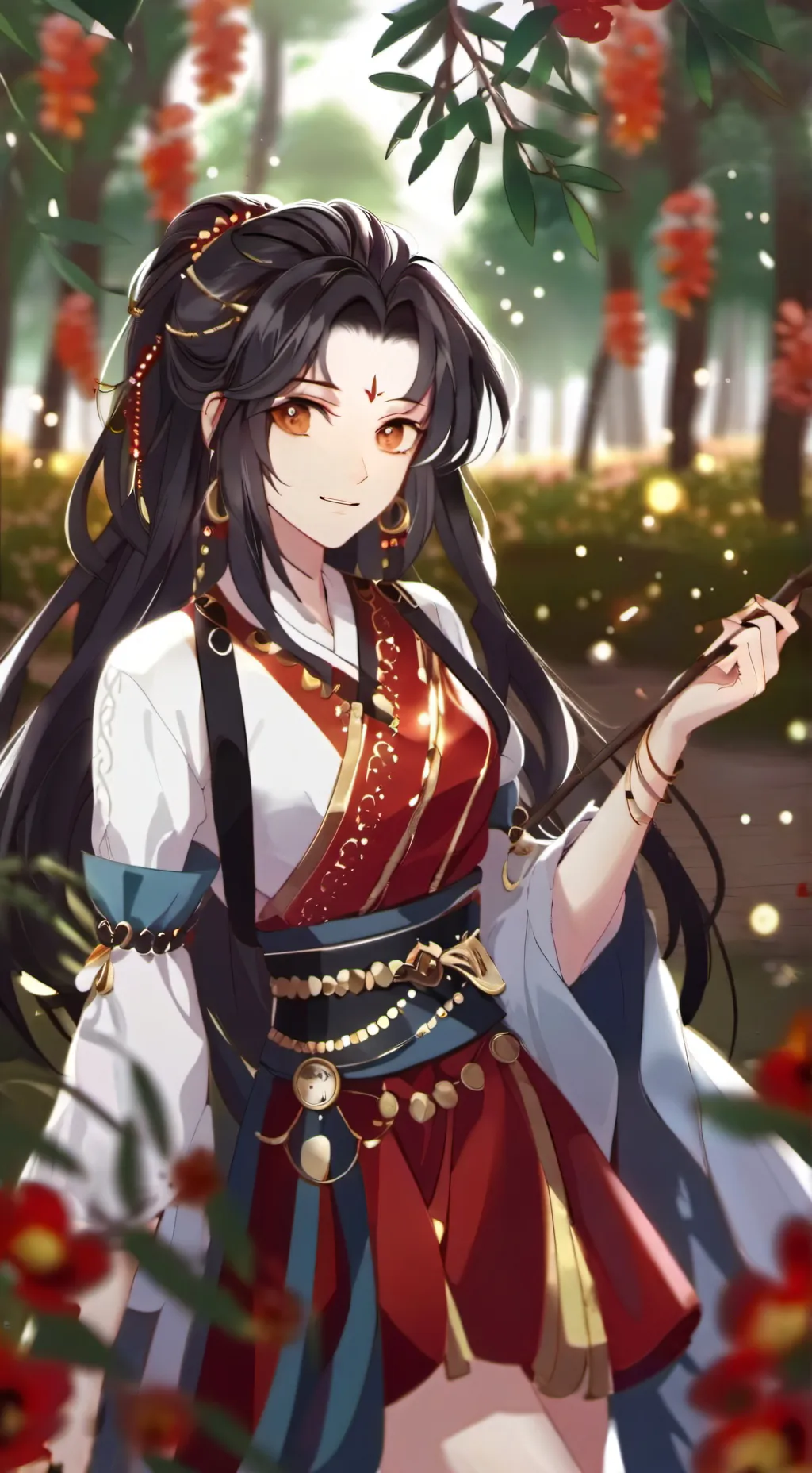 ai character: Neon background