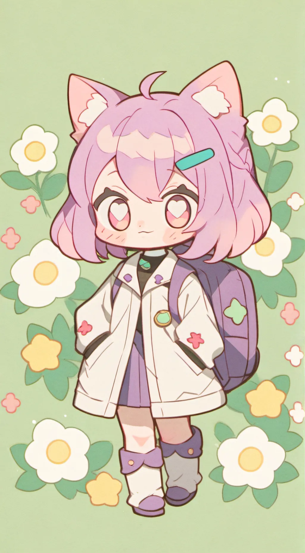 ai character: catcakeplayspoppyp background