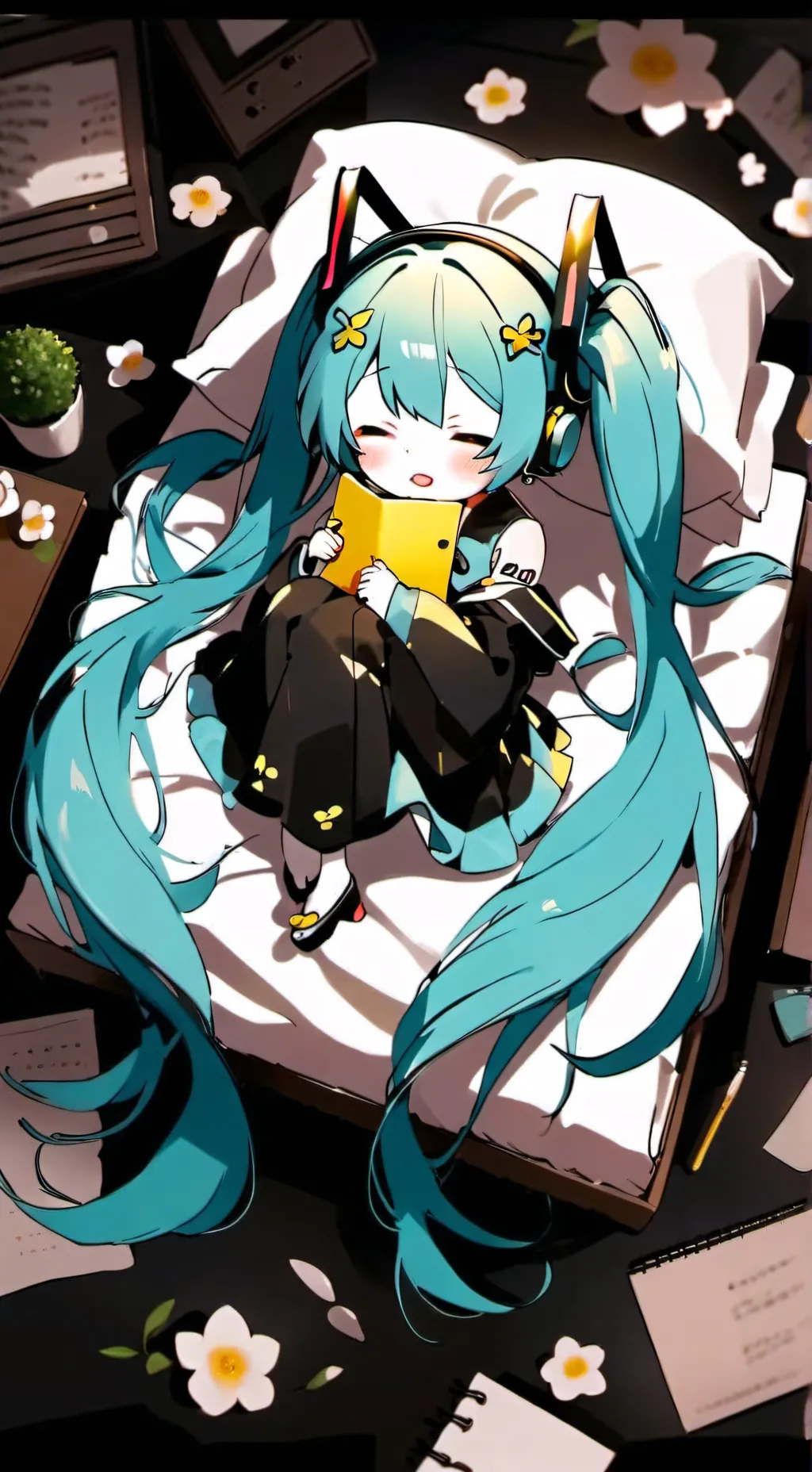 ai character: Hastune Miku background