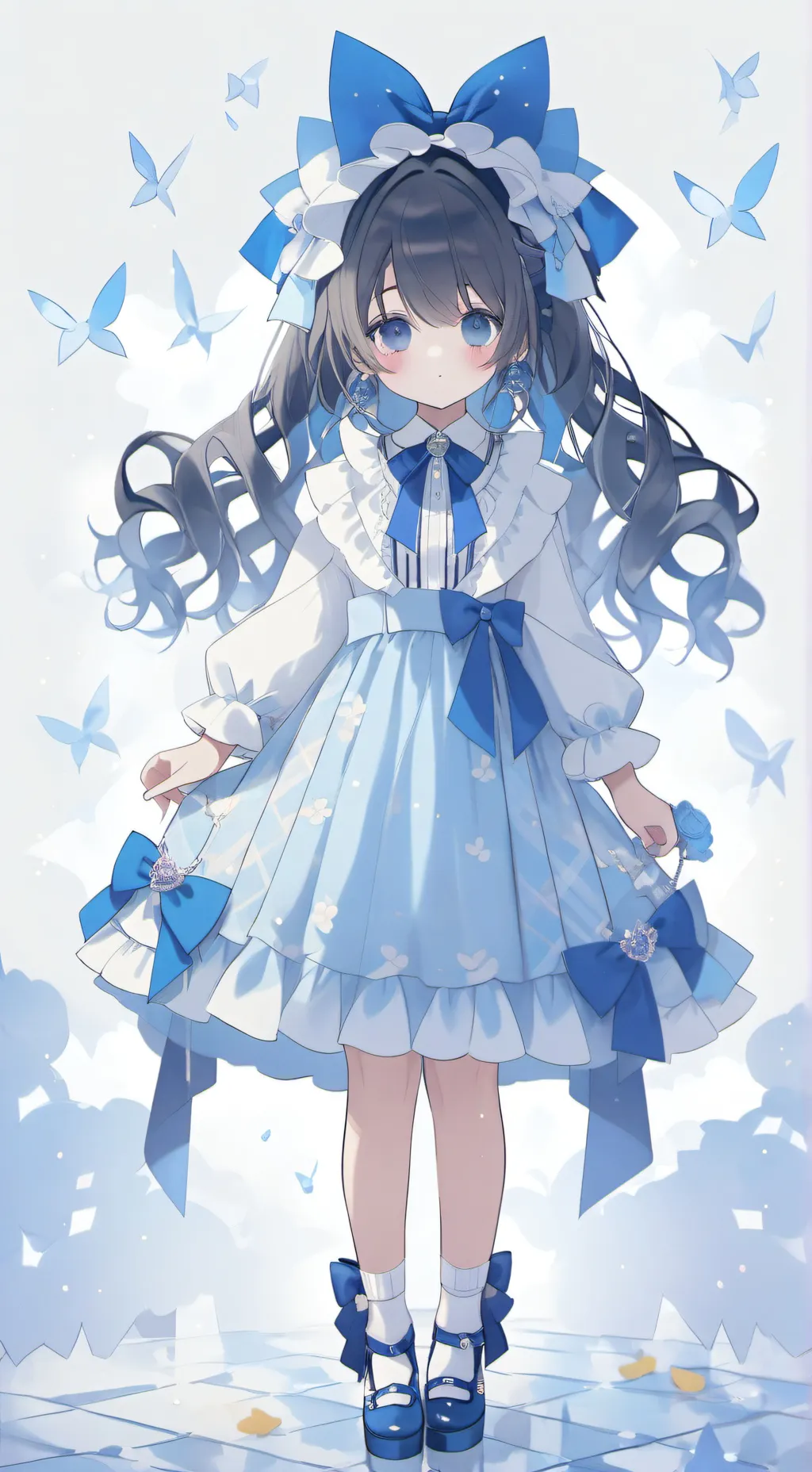 ai character: walmart checkout. background