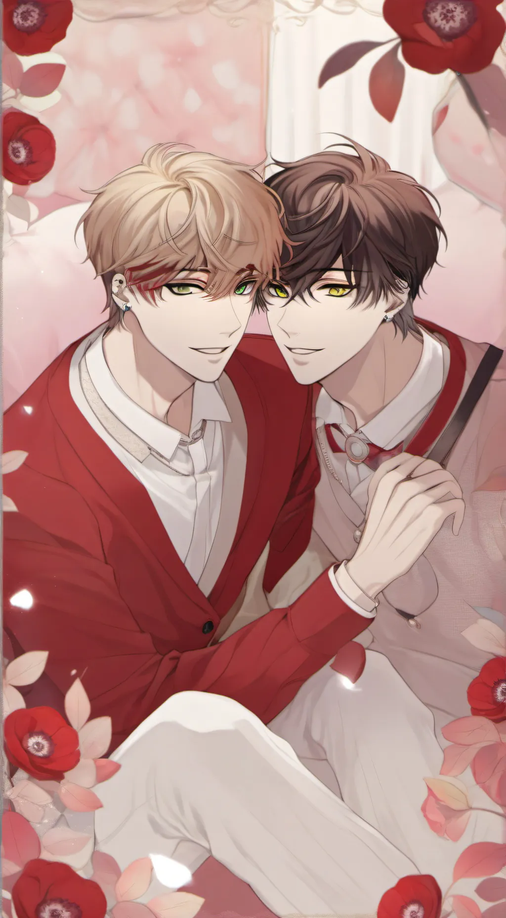 ai character: Baku x Y/n x Shoto background