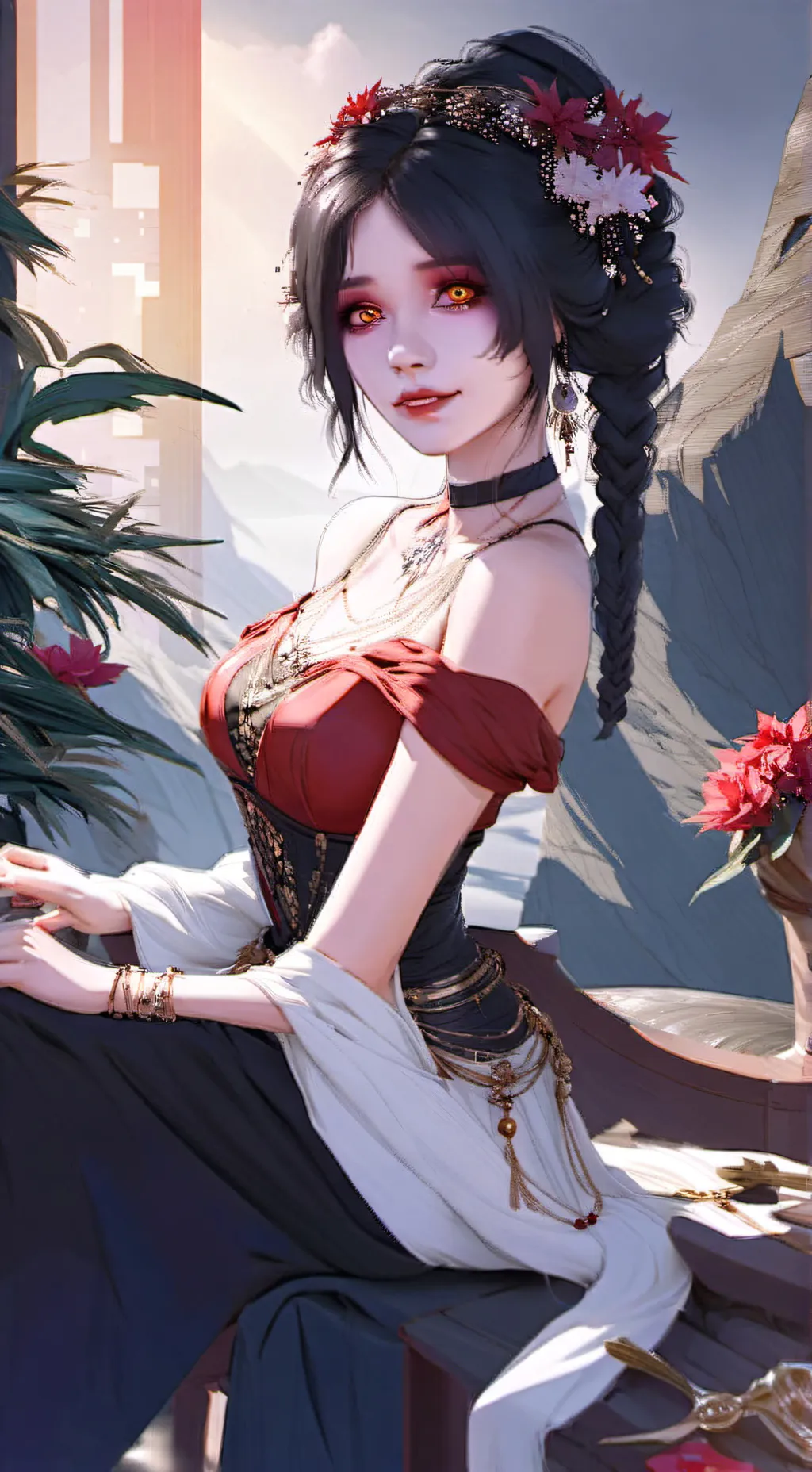 ai character: Rose  background