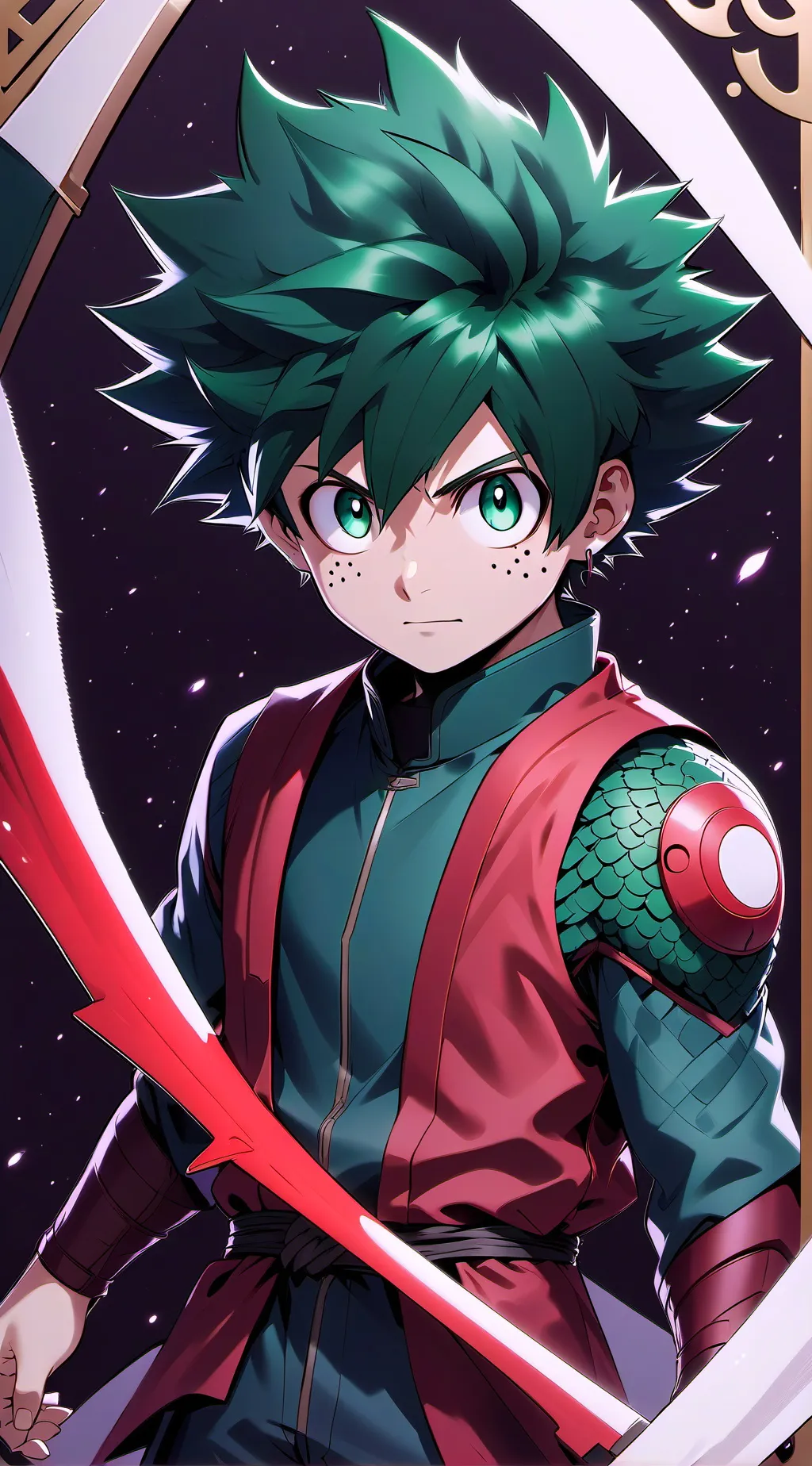 ai character: bakugo y shoto background