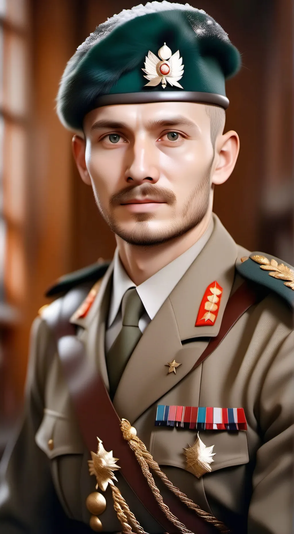 ai character: Russian soldier background