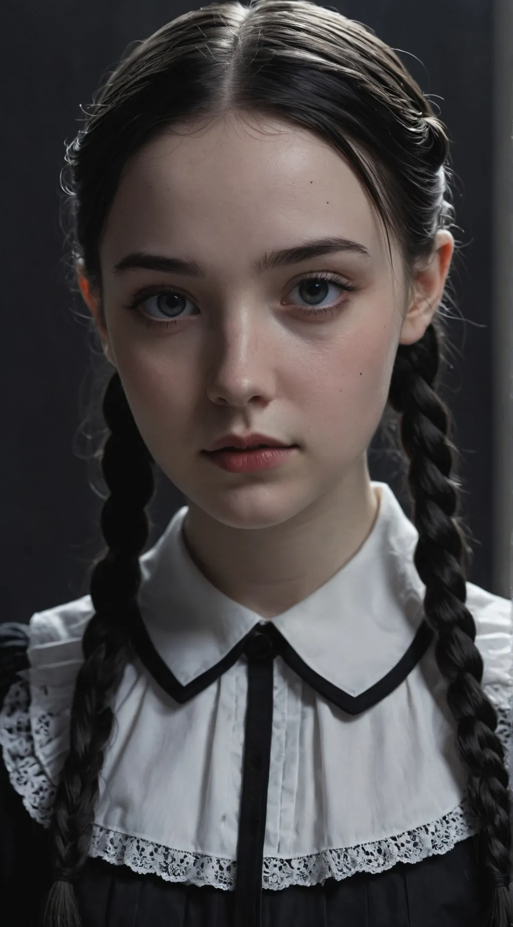 ai character: Wednesday Addams background