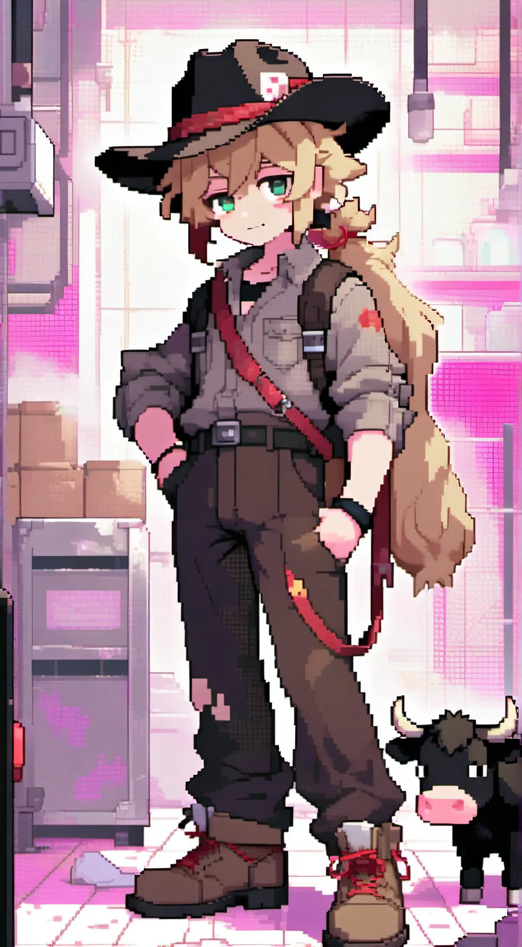 ai character: tunner + gray background