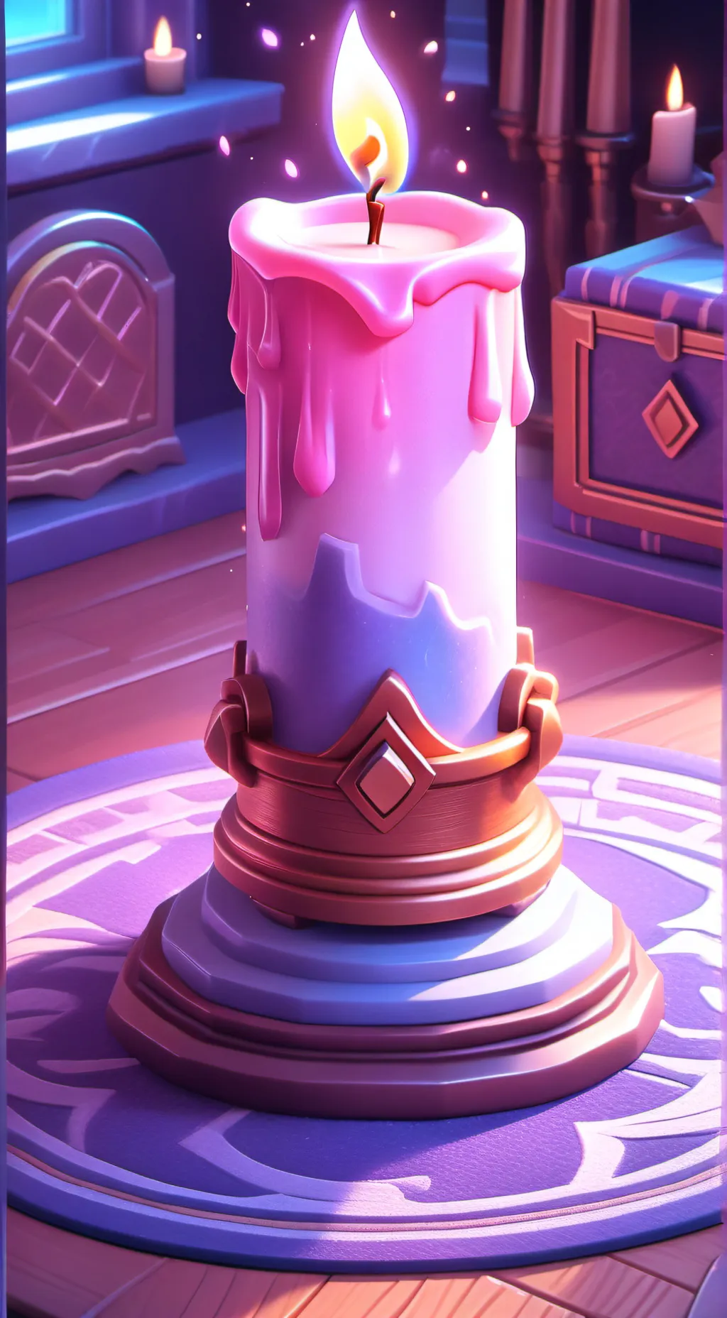 ai character: lumi the candle background