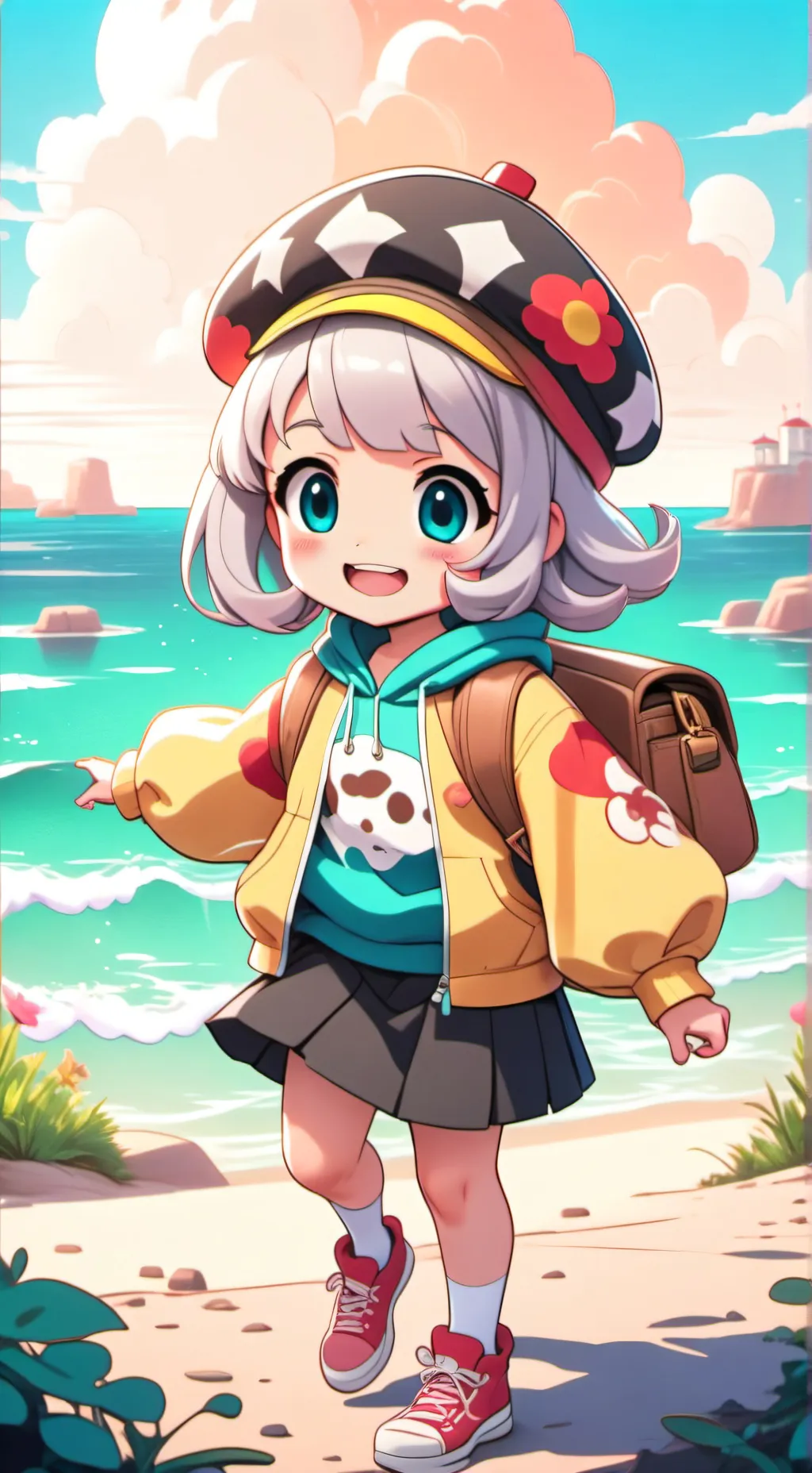 ai character: bebita(bebe)gugu background