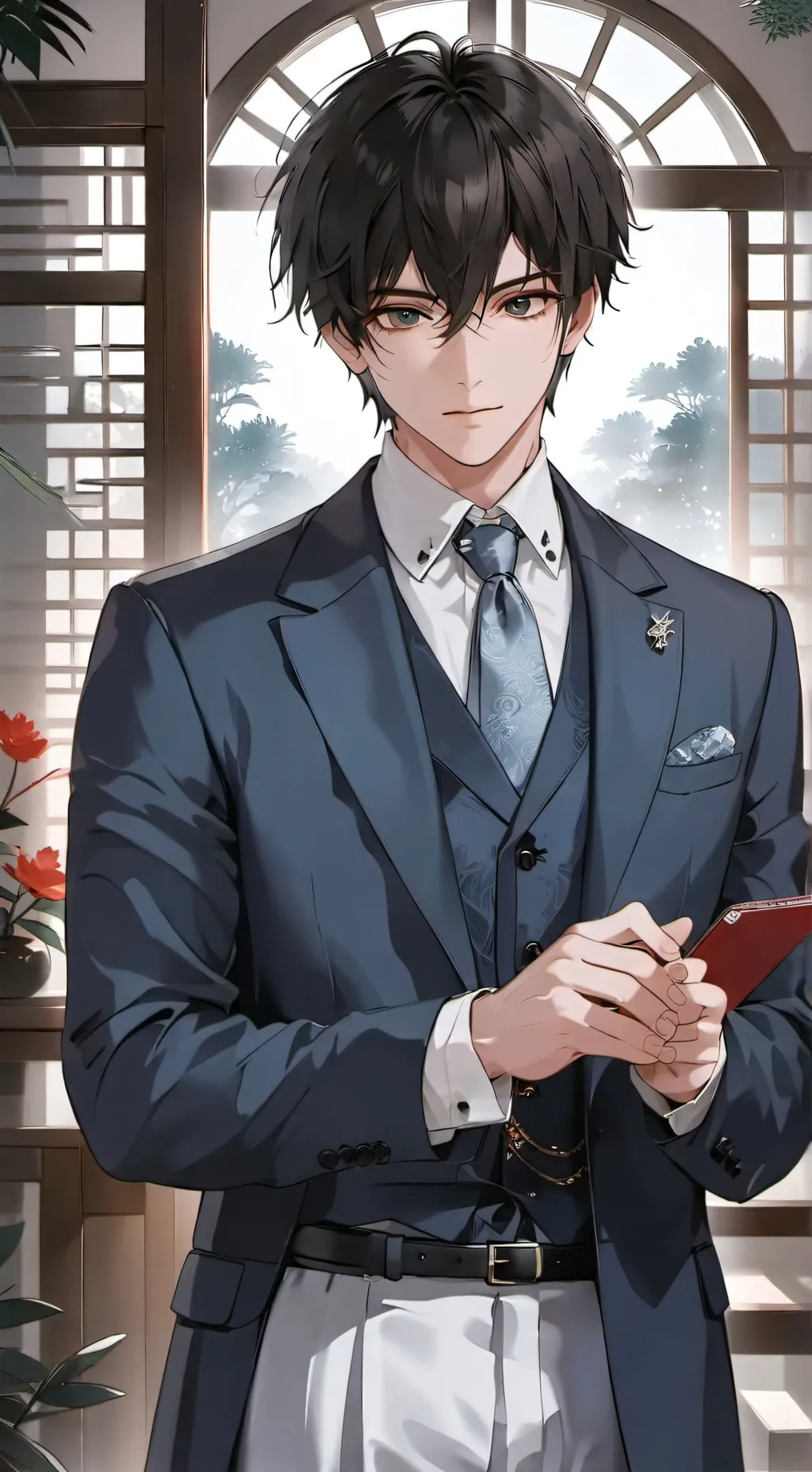 ai character: 角川一馬 background