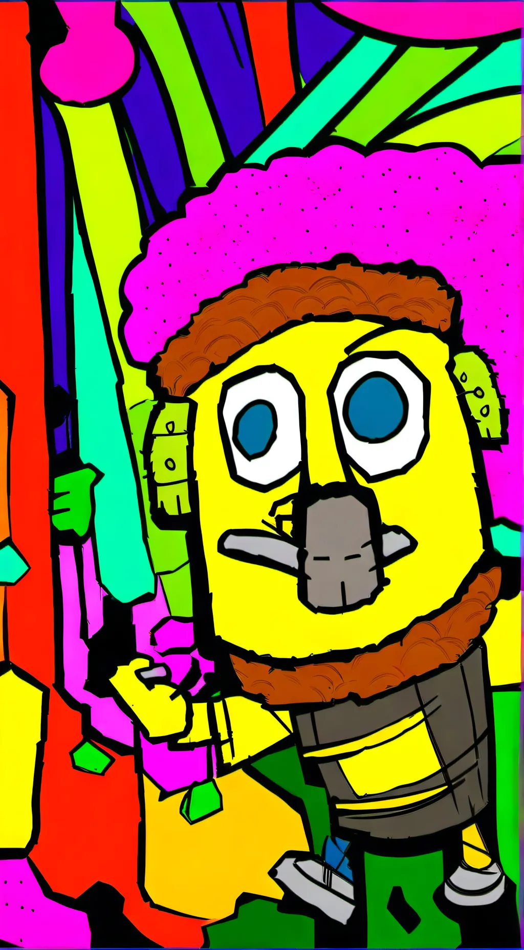 ai character: yarnaby e fofo  background