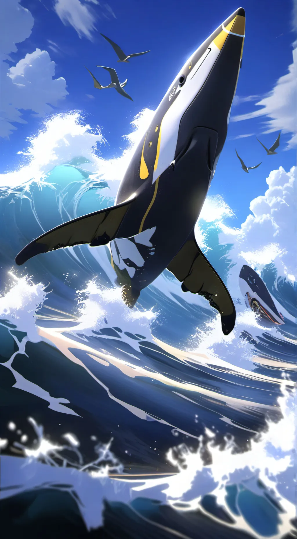 ai character: Mythical ocean  background