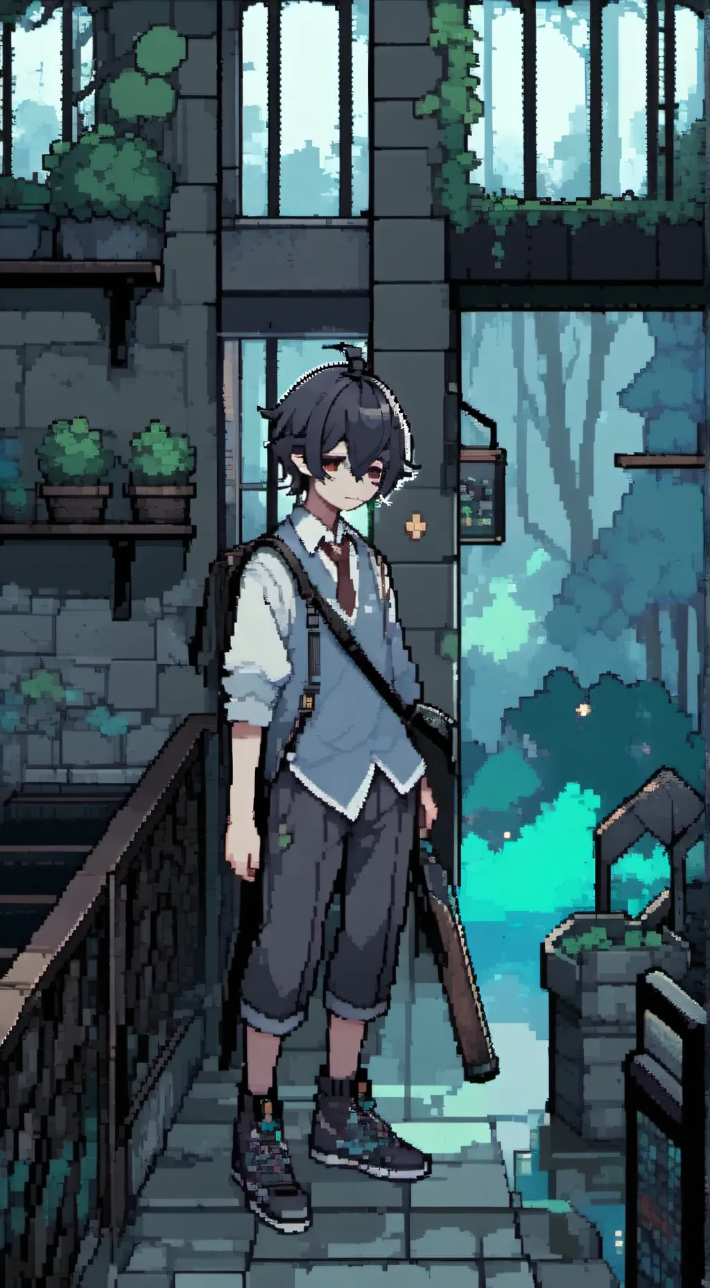 ai character: Mha / Squit game background