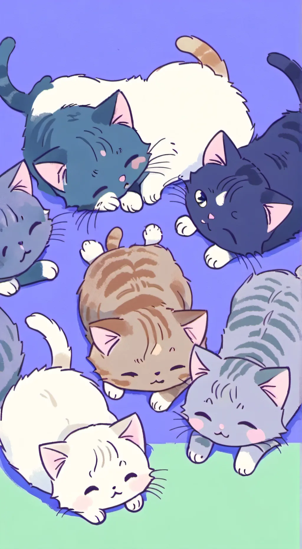 ai character: kittens background